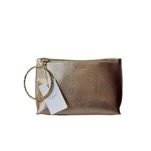Brand New Ted Baker gold Textured Ring Bracelet Clutch Crossbody/ Clutch Bag